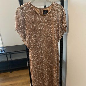Adrianna Papell Sequin Beaded Cocktail Dress